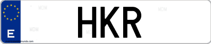 Matrícula de España HKR