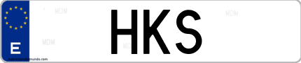 Matrícula de España HKS