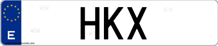 Matrícula de España HKX