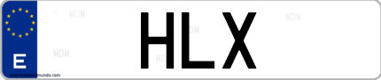 Matrícula de España HLX