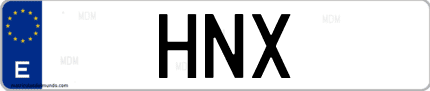 Matrícula de España HNX