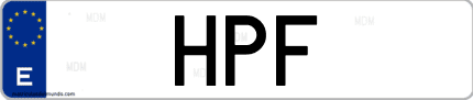 Matrícula de España HPF
