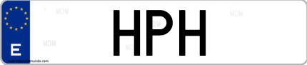 Matrícula de España HPH