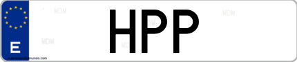 Matrícula de España HPP