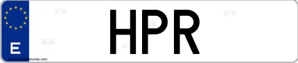 Matrícula de España HPR