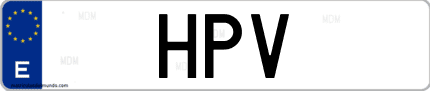Matrícula de España HPV