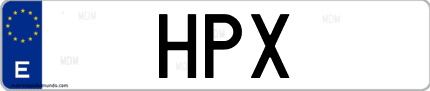Matrícula de España HPX