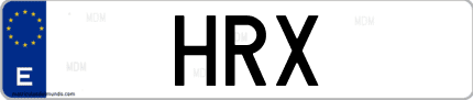 Matrícula de España HRX