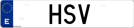 Matrícula de España HSV