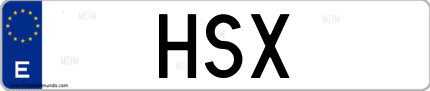 Matrícula de España HSX