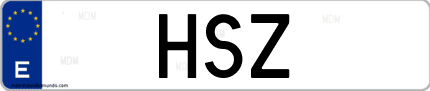 Matrícula de España HSZ