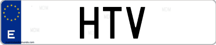 Matrícula de España HTV