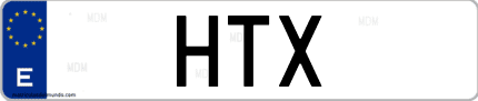 Matrícula de España HTX