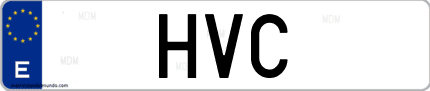 Matrícula de España HVC