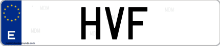 Matrícula de España HVF