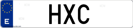 Matrícula de España HXC