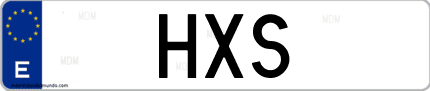 Matrícula de España HXS