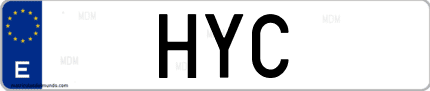 Matrícula de España HYC