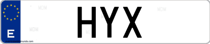 Matrícula de España HYX