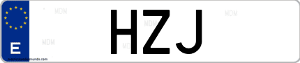 Matrícula de España HZJ
