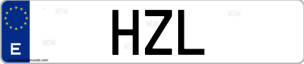 Matrícula de España HZL