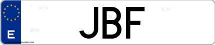 Matrícula de España JBF