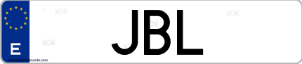 Matrícula de España JBL