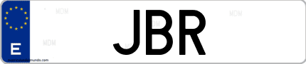 Matrícula de España JBR