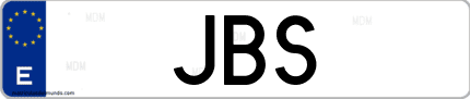 Matrícula de España JBS