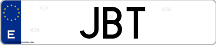 Matrícula de España JBT