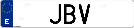 Matrícula de España JBV