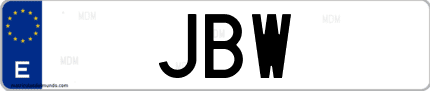 Matrícula de España JBW