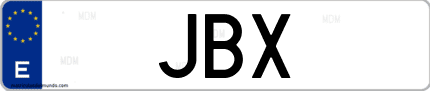 Matrícula de España JBX