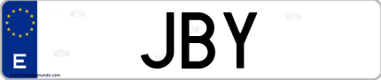 Matrícula de España JBY