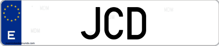 Matrícula de España JCD
