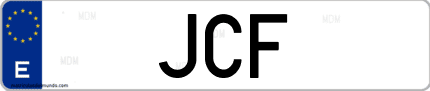 Matrícula de España JCF