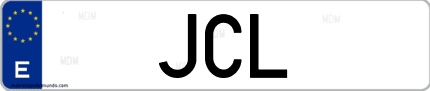 Matrícula de España JCL