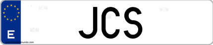 Matrícula de España JCS