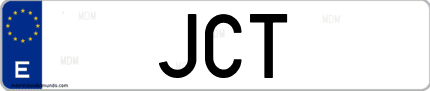 Matrícula de España JCT
