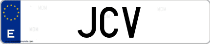 Matrícula de España JCV