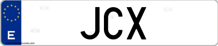 Matrícula de España JCX