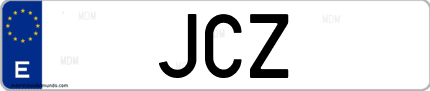 Matrícula de España JCZ