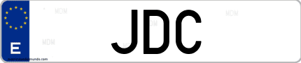 Matrícula de España JDC
