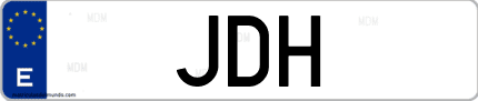 Matrícula de España JDH