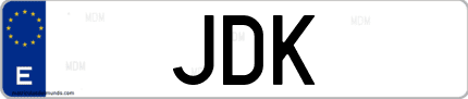 Matrícula de España JDK
