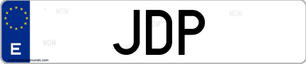 Matrícula de España JDP