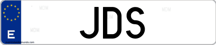 Matrícula de España JDS