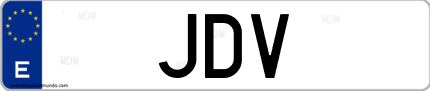 Matrícula de España JDV