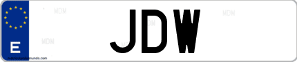 Matrícula de España JDW