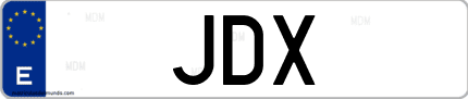 Matrícula de España JDX